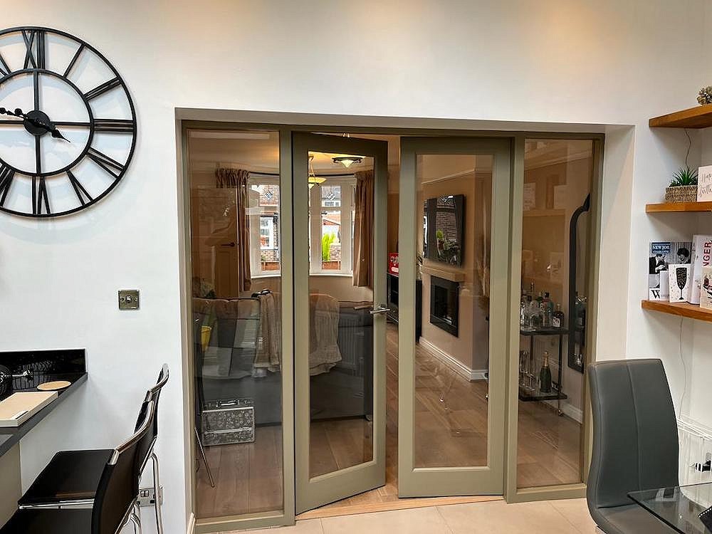 Bifold doors re-painted