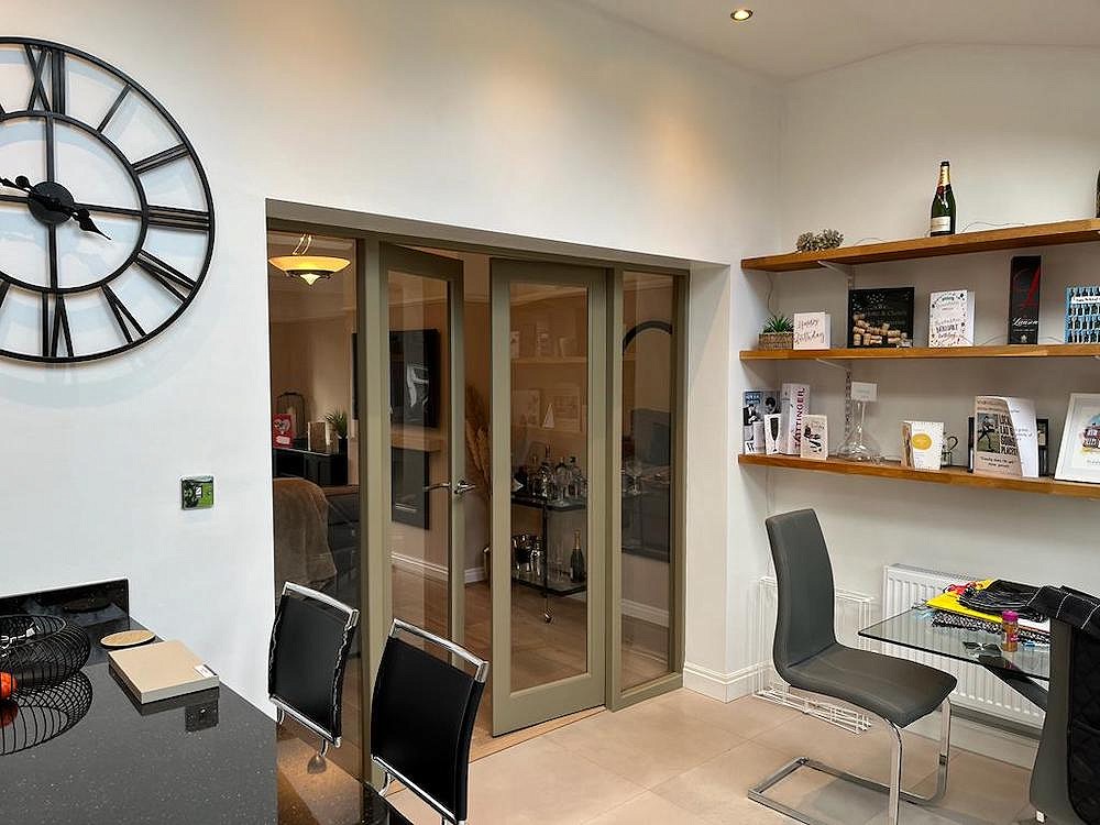 Bifold doors re-painted